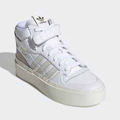 Adidas Originals Forum Bonega Mid Γυναικεία Μποτάκια FTWWHT/ORBGRY/CBROWN -Γυναικεία Παπούτσια Κατάστημα adidas originals forum bonega mid w 4