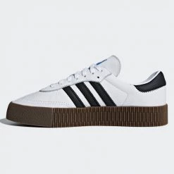 Adidas Originals Sambarose Γυναικεία Platform Παπούτσια FTWWHT/CBLACK/GUM5 -Γυναικεία Παπούτσια Κατάστημα adidas originals sambarose platform shoes 2