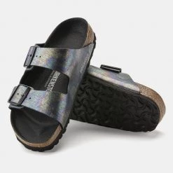Birkenstock Arizona Vegan Γυναικεία Σανδάλια IRIDESCENT BLACK -Γυναικεία Παπούτσια Κατάστημα birkenstock bs classic arizona mf iridescent black 2