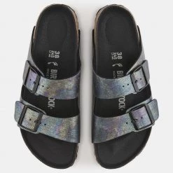 Birkenstock Arizona Vegan Γυναικεία Σανδάλια IRIDESCENT BLACK -Γυναικεία Παπούτσια Κατάστημα birkenstock bs classic arizona mf iridescent black 3