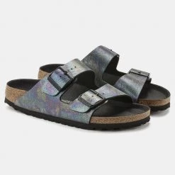 Birkenstock Arizona Vegan Γυναικεία Σανδάλια IRIDESCENT BLACK -Γυναικεία Παπούτσια Κατάστημα birkenstock bs classic arizona mf iridescent black 4