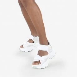 Buffalo Binary 0 Γυναικεία Σανδάλια WHITE