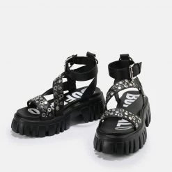 Buffalo Lion Riv Γυναικεία Σανδάλια Black -Γυναικεία Παπούτσια Κατάστημα buffalo lion riv 4