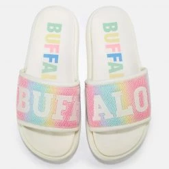 Buffalo Rey Γυναικεία Slides WHITE