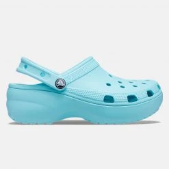 Crocs Classic Platform Γυναικεία Σανδάλια Pure Water
