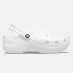 Crocs Classic Platform Γυναικεία Σανδάλια WHITE