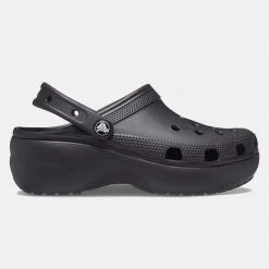 Crocs Classic Platform Γυναικεία Σανδάλια Black