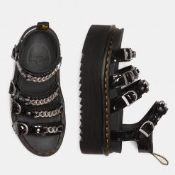Dr.Martens Blaire II Quad Chain Γυναικεία Σανδάλια Black_Black -Γυναικεία Παπούτσια Κατάστημα drmartens blaire2 quad chain patent lamper 4
