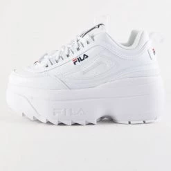 Fila Heritage Disruptor II Wedge Γυναικεία Παπούτσια WHITE