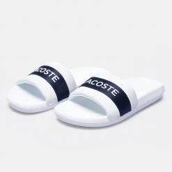 Lacoste Croco Γυναικεία Slides WHT NVY -Γυναικεία Παπούτσια Κατάστημα lacoste upodima gunaikeio croco slide 0722 1 cfa 5