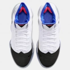 Nike LeBron 19 Low "Black Toe" Ανδρικά Παπούτσια για Μπάσκετ WHITE/BLACK-MEDIUM BLUE-SIREN RED -Γυναικεία Παπούτσια Κατάστημα nike lebron xix low 5