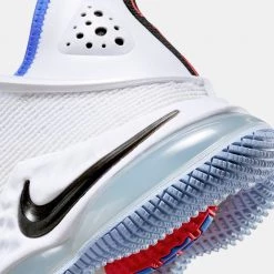 Nike LeBron 19 Low "Black Toe" Ανδρικά Παπούτσια για Μπάσκετ WHITE/BLACK-MEDIUM BLUE-SIREN RED -Γυναικεία Παπούτσια Κατάστημα nike lebron xix low 8