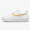 Nike Air Force 1 PLT.AF.ORM Γυναικεία Παπούτσια WHITE/YELLOW OCHRE-SUMMIT WHITE-WHITE -Γυναικεία Παπούτσια Κατάστημα nike w af1 pltaform