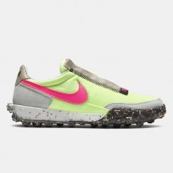 Nike Waffle Racer Crater Γυναικεία Παπούτσια BARELY VOLT/PINK BLAST-BLACK