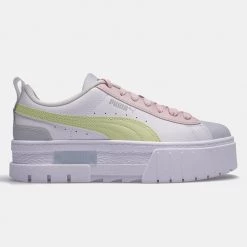Puma Mayze Leather Pop Γυναικεία Παπούτσια Puma White-Arctic Ice