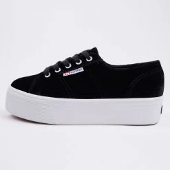 Superga 2790 Velvetjpw Γυναικεία Παπούτσια Black-FWhite