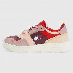 Tommy Jeans Low Nubuk Γυναικεία Παπούτσια Deep Rouge