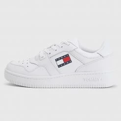 Tommy Jeans Retro Basket Γυναικεία Παπούτσια WHITE