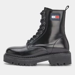 Γυναικεία Tommy Jeans Urban Lace Up Γυναικείες Μπότες BLACK