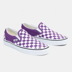 Vans Classic Slip-On 'Checkerboard' Γυναικεία Παπούτσια TILLANDSIA PURP -Γυναικεία Παπούτσια Κατάστημα vans ua classic slip on cthr chb 11