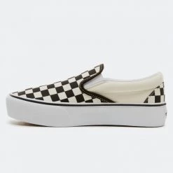 Vans Checkerboard Classic Slip-On Γυναικεία Platforms Παπούτσια Blk WhtChcke
