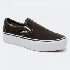 Vans Classic Slip-On Γυναικεία Platform Παπούτσια Black -Γυναικεία Παπούτσια Κατάστημα vans ua classic slip on p 9