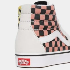 Γυναικεία Vans Comfycush Sk8-Hi Παπούτσια (Mixed Media) White/multi -Γυναικεία Παπούτσια Κατάστημα vans ua comfycush sk8 hi 5