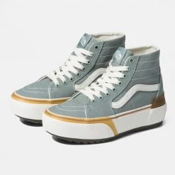 Vans Sk8-Hi Stacked Γυναικεία Παπούτσια GREEN MILIEU -Γυναικεία Παπούτσια Κατάστημα vans ua sk8 hi tapered stacked c 2